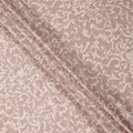Dusty Pink and Ivory Abstract Swirl Printed Cotton Lawn Fabric, Width 110 Cms, Made in India-D23923