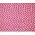 Magenta and Off-White Abstract Grid Check Printed Cotton Lawn Fabric, Width 110 Cms, Made in India-D23935