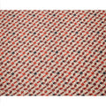 Beige Cotton Lawn Fabric with Red and Black Abstract Leaf Print, Width 110 Cms, Made in India-D23941
