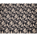 Black Cotton Lawn Fabric with Beige Monochrome Oversized Floral Print, Width 110 Cms, Made in India-D23946