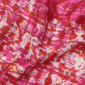 Pink Cotton Lawn Fabric with Abstract Tie-Dye Effect Print, Width 110 Cms, Made in India-D23947