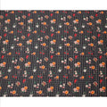 Black Grid Floral Printed Cotton Lawn Fabric with Rose and Marigold Motifs, 110 Cms Width, Made in India-D23952