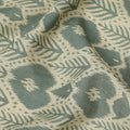 Sage Green Ikat Inspired Geometric Printed Cotton Lawn Fabric, 110 Cms Width, Made in India-D23954