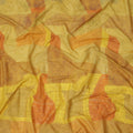 Yellow and Orange Cotton Lawn Fabric with Abstract Patch Print, 140 Cms Width, Made in India-D24155 Regal Fabrics