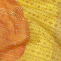 Yellow and Orange Cotton Lawn Fabric with Abstract Patch Print, 140 Cms Width, Made in India-D24155 Regal Fabrics