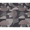 Charcoal Grey and Black Cotton Lawn Fabric with Contemporary Patch Print, 140 Cms Width, Made in India-D24159