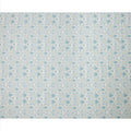 Ivory and Sky Blue Cotton Lawn Fabric with Abstract Bell Motif Print, 140 Cms Width, Made in India-D24162