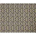 Olive Green and Charcoal Cotton Lawn Fabric with Abstract Bell Motif Print, 140 Cms Width, Made in India-D24163