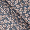 Slate Blue and Beige Cotton Lawn Fabric with Floral Print, 140 Cms Width, Made in India-D24166 Regal Fabrics