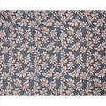 Slate Blue and Beige Cotton Lawn Fabric with Floral Print, 140 Cms Width, Made in India-D24166 Regal Fabrics