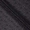 Charcoal Black Cotton Lawn Fabric with Abstract Leaf Print, 140 Cms Width, Made in India-D24167