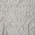 Ivory Beige Cotton Lawn Fabric with Pastel Floral Tile Print, 110 Cms Width, Made in Japan-D24173