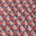 Multicolor Cotton Lawn Fabric with Vibrant Red, Orange & Pink Floral Bunch Print, 110 Cms Width, Made in Japan-D24177