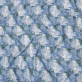 Powder Blue Cotton Lawn Fabric with White & Sky Blue Floral Bunch Print, 110 Cms Width, Made in Japan-D24178