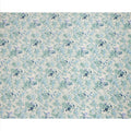 Ivory Cotton Lawn Fabric with Mint Green and Blue Botanical Floral Print, 110 Cms Width, Made in Japan-D24182