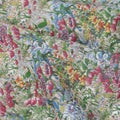 Multicolor Floral on Light Olive Cotton Lawn Fabric, 110 Cms Width, Made in Japan-D24193