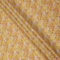 Mustard Yellow Cotton Lawn Fabric with Warm Multicolor Floral Print, 110 Cms Width, Made in Japan-D24196