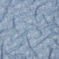 Sky Blue Cotton Lawn Fabric with Tonal Blue and White Floral Print, 110 Cms Width, Made in Japan-D24197
