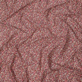 Wine Red Cotton Lawn Fabric with Miniature Multicolor Floral Print, 110 Cms Width, Made in Japan-D24198 - Regal Fabrics
