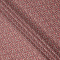 Wine Red Cotton Lawn Fabric with Miniature Multicolor Floral Print, 110 Cms Width, Made in Japan-D24198 - Regal Fabrics