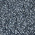 Navy Blue Cotton Lawn Fabric with Soft Blue and White Mini Floral Print, 110 Cms Width, Made in Japan-D24199 - Regal Fabrics