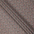 Charcoal Grey Cotton Lawn Fabric with Multicolor Mini Floral Print, 110 Cms Width, Made in Japan-D24201