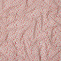 Peach Pink Cotton Lawn Fabric with Multicolor Floral Print, 110 Cms Width, Made in Japan-D24202 - Regal Fabrics