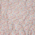 قماش قطني كريمي بيج بنقشة زهور حمراء وزرقاء، عرض 110 سم، صنع في اليابان - D24204