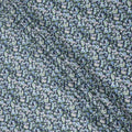 Deep Indigo Blue Cotton Lawn Fabric with Mint Green and Sky Blue Floral Print, 110 Cms Width, Made in Japan-D24206 - Regal Fabrics