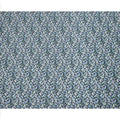 Deep Indigo Blue Cotton Lawn Fabric with Mint Green and Sky Blue Floral Print, 110 Cms Width, Made in Japan-D24206 - Regal Fabrics
