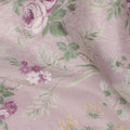 Dusty Pink Cotton Lawn Fabric with Purple and White Floral Print, 110 Cms Width, Made in Japan-D24213