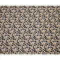 Black Cotton Lawn Fabric with Beige and Cream Floral Print, 110 Cms Width, Made in Japan-D24214