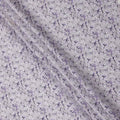 Lavender Floral Outline Print Cotton Lawn Fabric with Watercolor Effect, 110 Cms Width, Made in India-D24316