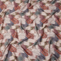 قماش فيسكوز كتان متعدد الألوان بطبعة مستوحاة من رقعة هندسية ماسية، عرض 110 سم، صنع في الهند - D25105