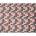قماش فيسكوز كتان متعدد الألوان بطبعة مستوحاة من رقعة هندسية ماسية، عرض 110 سم، صنع في الهند - D25105