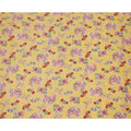 Yellow Floral Printed Cotton Uragiri Voile Fabric, 110 Cms Width, Japan-D25294