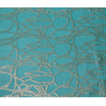Teal Abstract Silk Chiffon Fabric with Metallic Lurex, 140 Cms, South Korea-D25486