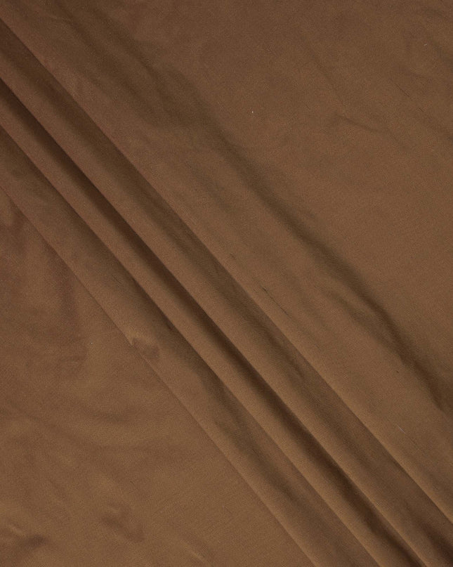 Copper Brown Plain Pure Raw Silk Fabric, 140 Cms Width, Made in India-D25981