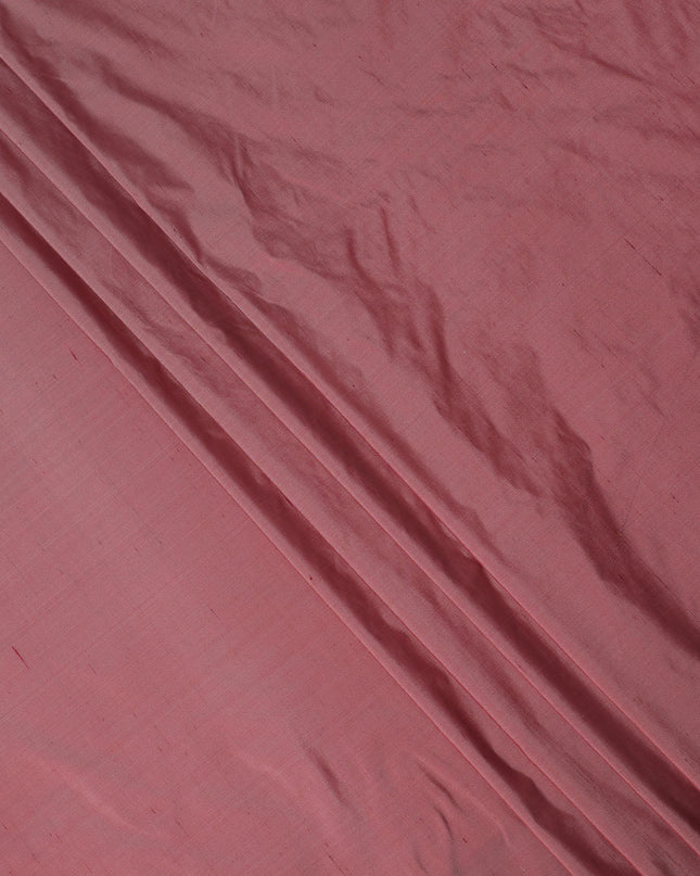 Dusty Rose Plain Pure Raw Silk Fabric, 140 Cms Width, Made in India-D25990
