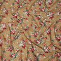 Mustard Floral Printed Cotton Lawn Fabric 110 Cms Width India-D27754 - Regal Fabrics