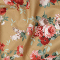 Mustard Floral Printed Cotton Lawn Fabric 110 Cms Width India-D27754 - Regal Fabrics
