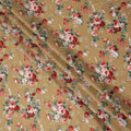 Mustard Floral Printed Cotton Lawn Fabric 110 Cms Width India-D27754 - Regal Fabrics