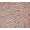 Taupe Floral Printed Cotton Lawn Fabric 110 Cms Width India-D27755 - Regal Fabrics