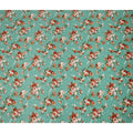 Sea Green Floral Printed Cotton Lawn Fabric 110 Cms Width India-D27756 - Regal Fabrics