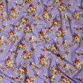 Lavender Floral Printed Cotton Lawn Fabric 110 Cms Width India-D27757 - Regal Fabrics