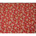 Red Floral Printed Cotton Lawn Fabric 110 Cms Width India-D27760 - Regal Fabrics