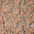 Peach Floral Printed Cotton Lawn Fabric 110 Cms Width India-D27761 - Regal Fabrics