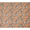 Peach Floral Printed Cotton Lawn Fabric 110 Cms Width India-D27761 - Regal Fabrics