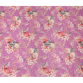 Pink Floral Pure Silk Crepe Fabric 110cm - 0028975