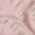 Baby Rose Pink Lurex Stripe Silk Crepe 140cm